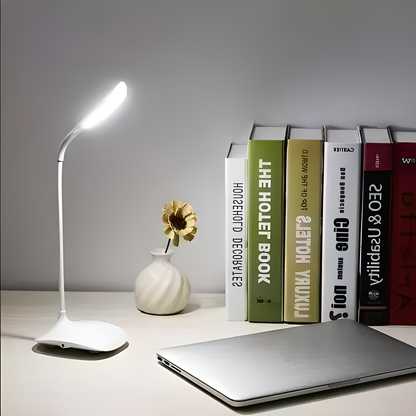 Flexible USB Led Desk Lamps/Table Lamp Study Reading Lamp USB Rechargeable Led Touch Led Lamp - White Table Lamp (21 cm, White)